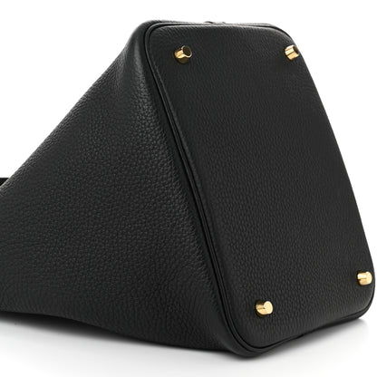 Hermes Taurillon Clemence Picotin Lock 22 MM Black 9 of 11