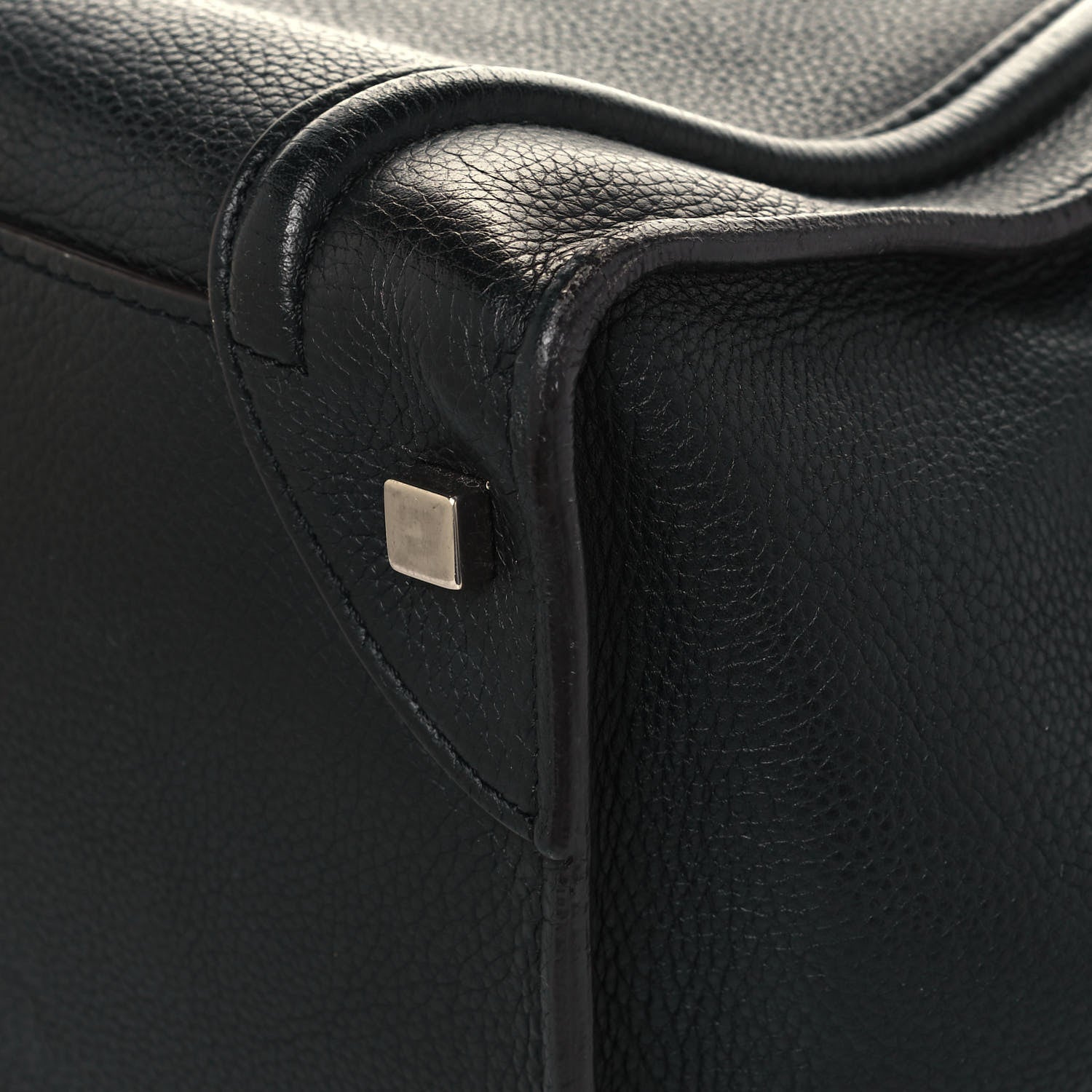 Celine Drummed Calfskin Mini Luggage Black 10 of 13