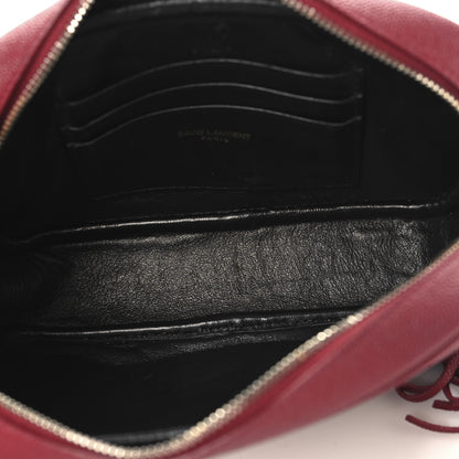 Saint Laurent Grain De Poudre Matelasse Monogram Mini Lou Camera Bag Opyum Red 5 of 11