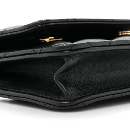 Chanel Lambskin Quilted Wallet On Chain WOC Black 11 of 16