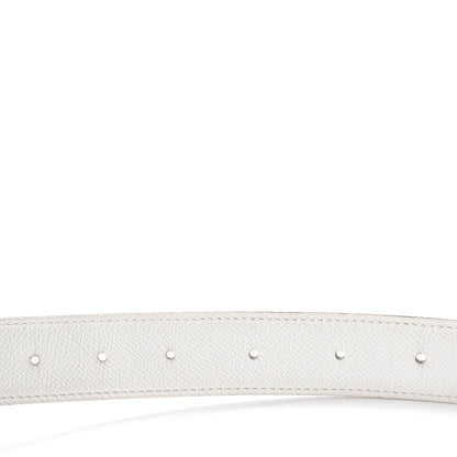 Hermes Chamonix Epsom Reversible 32mm Belt Strap 95 Gold Blanc 7 of 9
