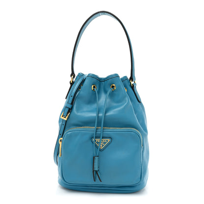 Prada Light Calfskin Saffiano Mini Bucket Crossbody Bag Voyage 1 of 14