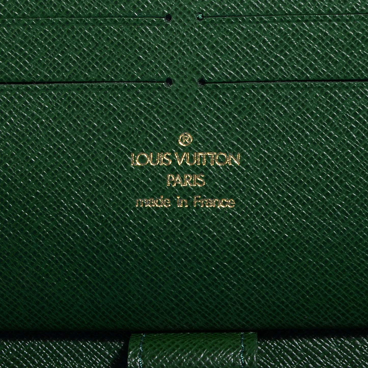 Monogram Groom Zippy Organizer Wallet Green