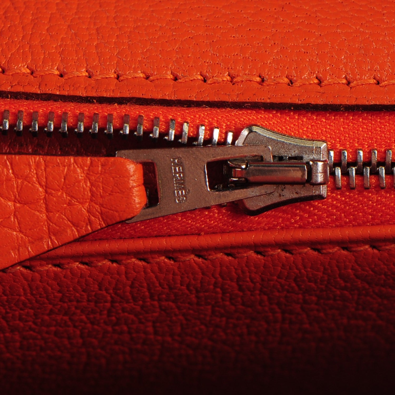 Hermes Taurillon Clemence Birkin 35 Orange 18 of 27