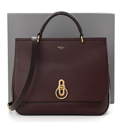Mulberry Natural Grain Leather Amberley Satchel Oxblood 10 of 10