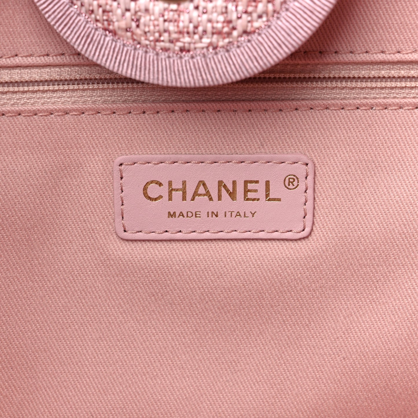 Lurex Boucle Deauville Medium Tote Pink