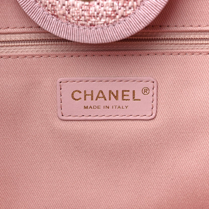 Chanel Lurex Boucle Deauville Medium Tote Pink 6 of 9
