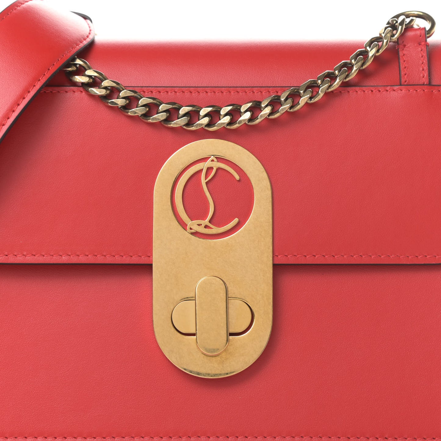 Calfskin LargeElisa Shoulder Bag Loubi