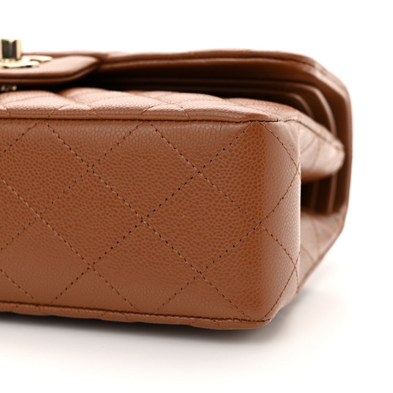 Chanel Caviar Quilted Small Double Flap Light Brown 10 of 10
