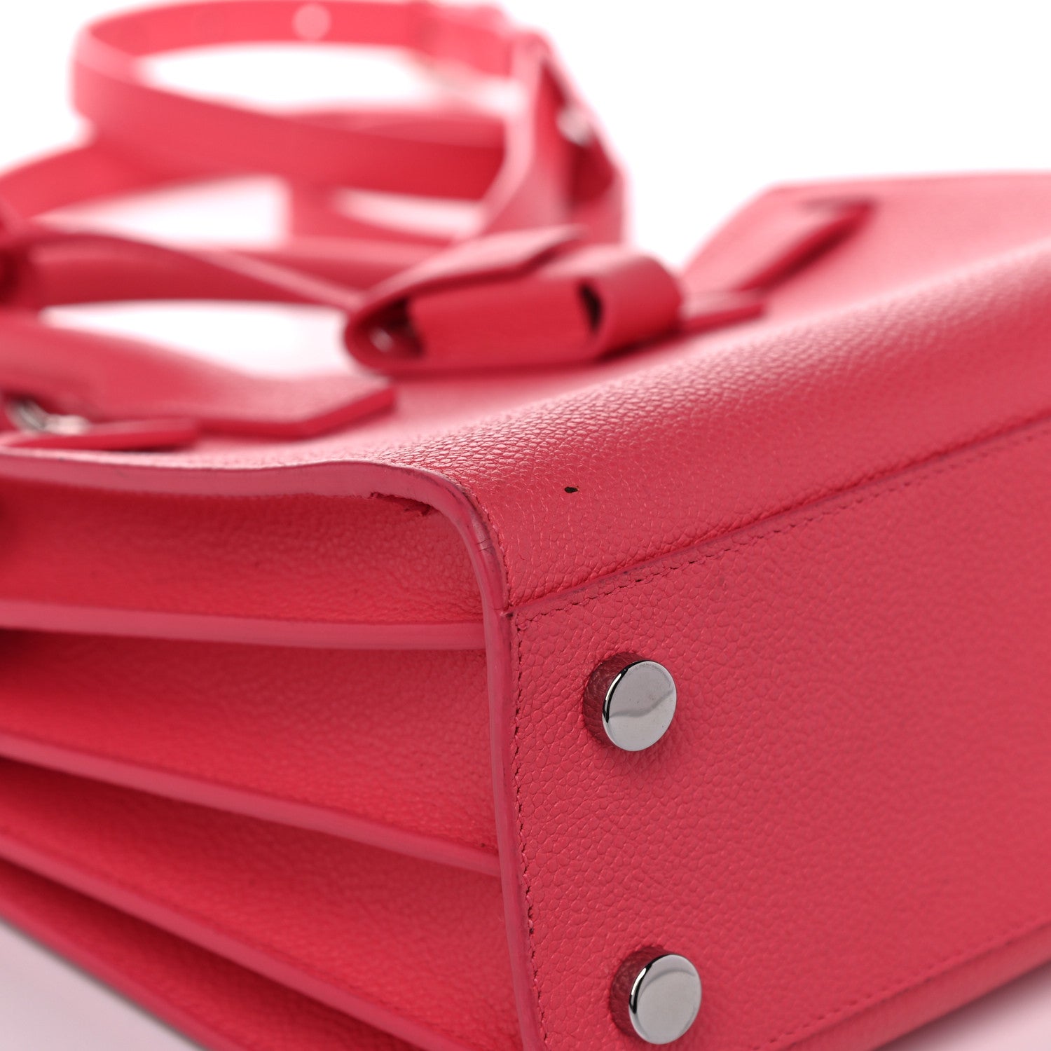 Saint Laurent Grained Calfskin Nano Sac De Jour Coral 8 of 22