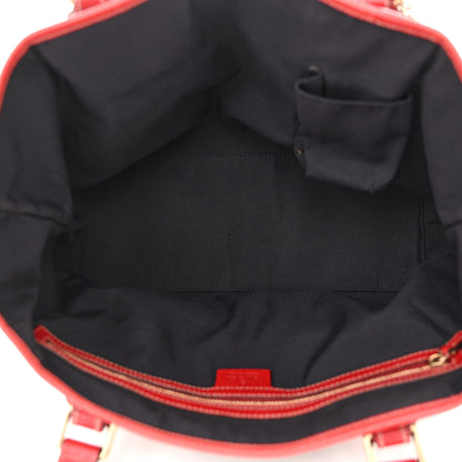 Gucci Monogram Medium Jolicoeur Tote Navy Red 5 of 12