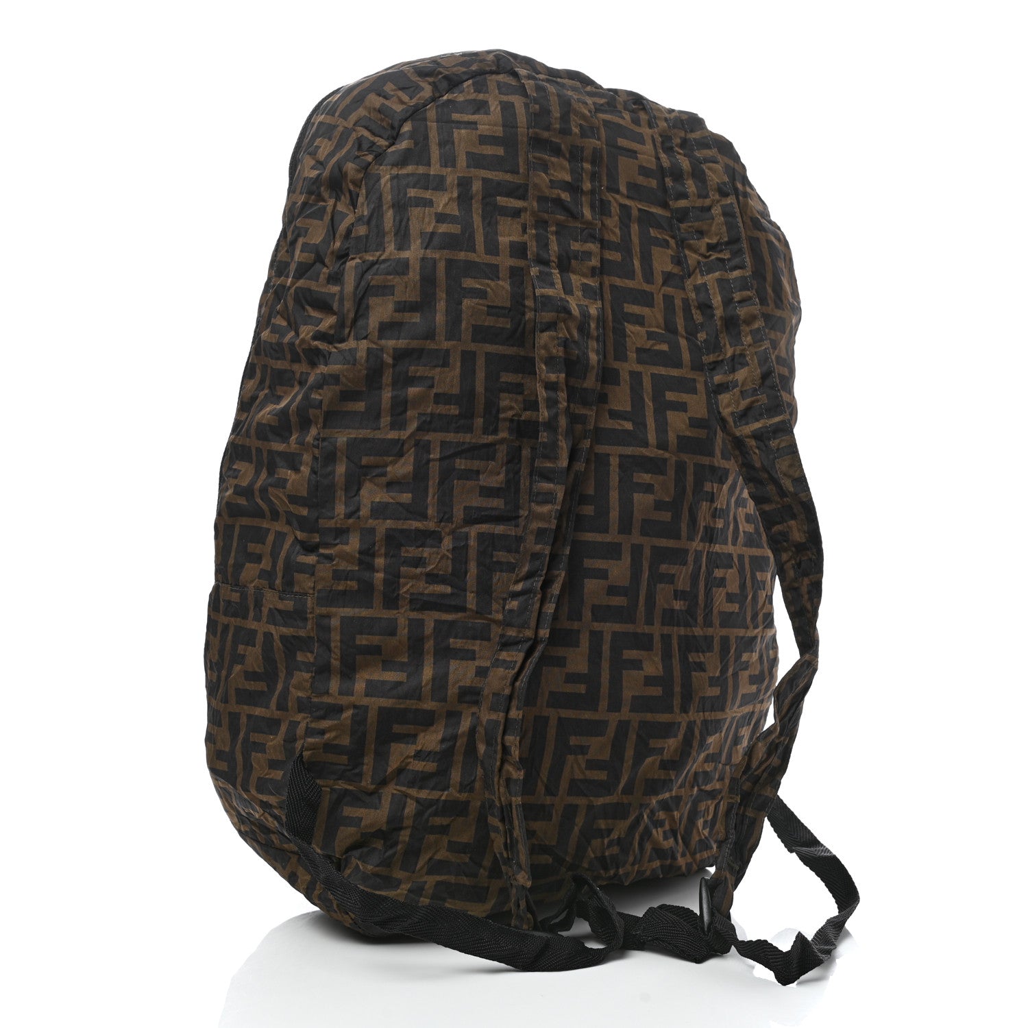 Fendi Calfskin FF 1974 Embossed Help Bag Maya Black 7 of 17