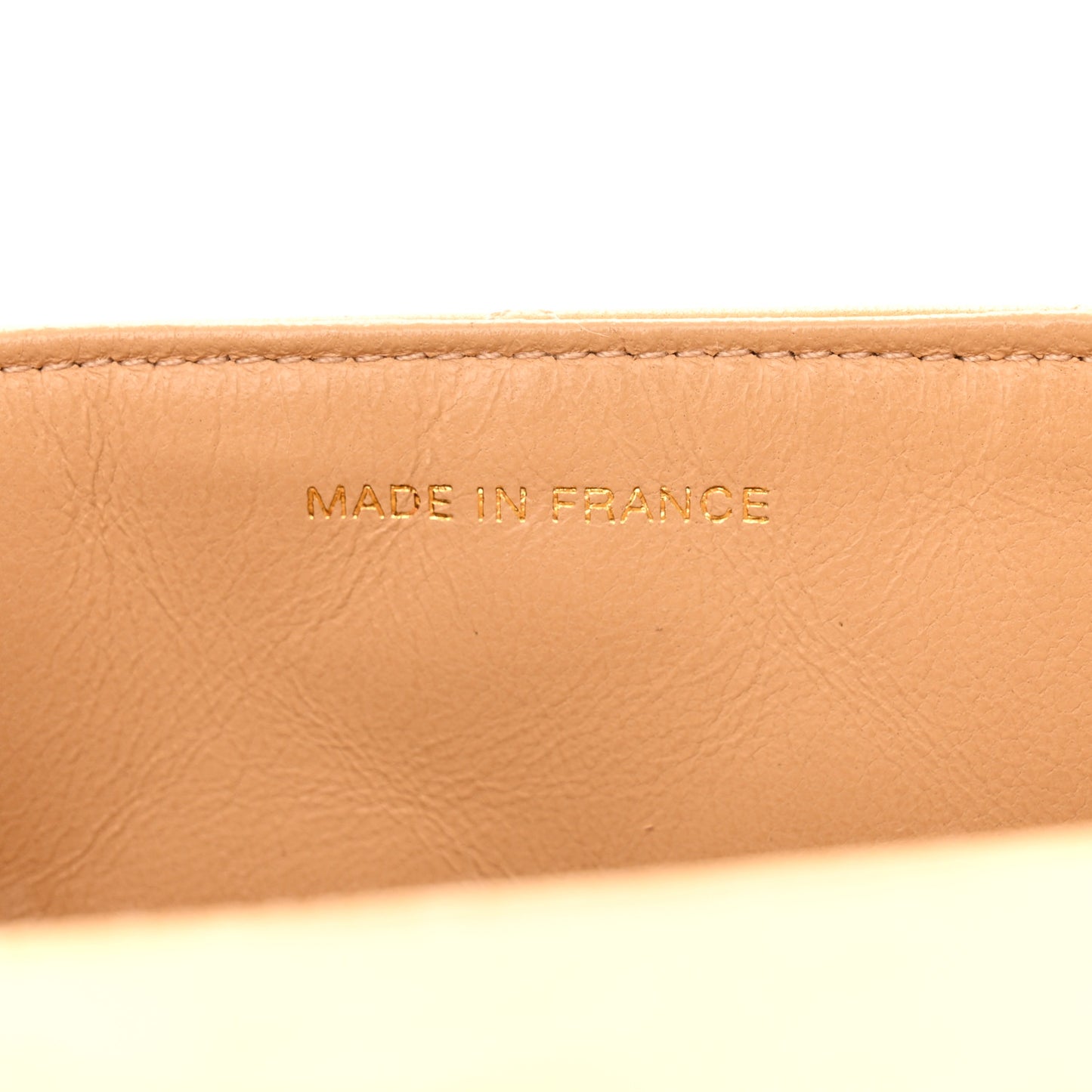 Lambskin Quilted Flap Shoulder Bag Beige