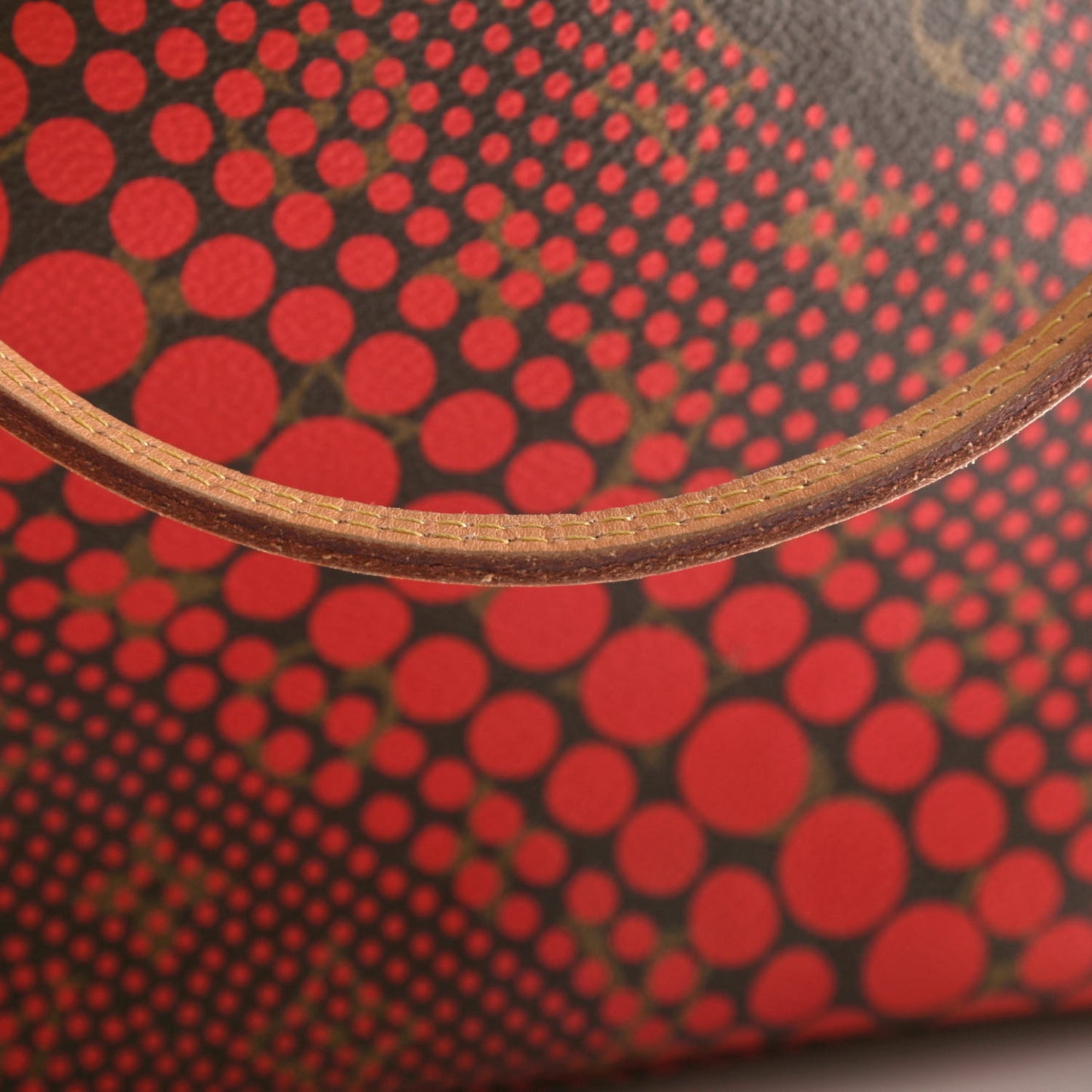Monogram Kusama Waves Neverfull MM Red