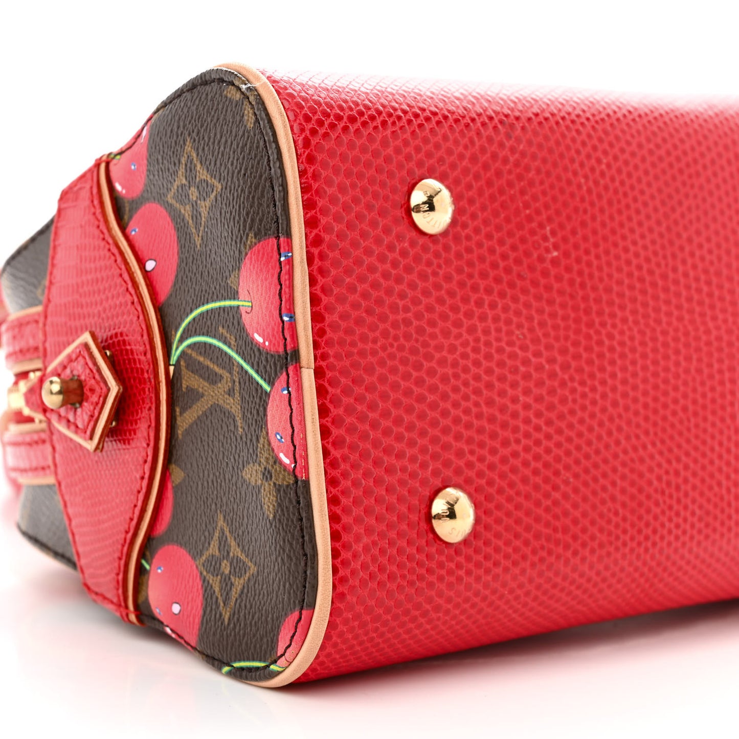 Lizard Monogram Cerises Neo Deauville