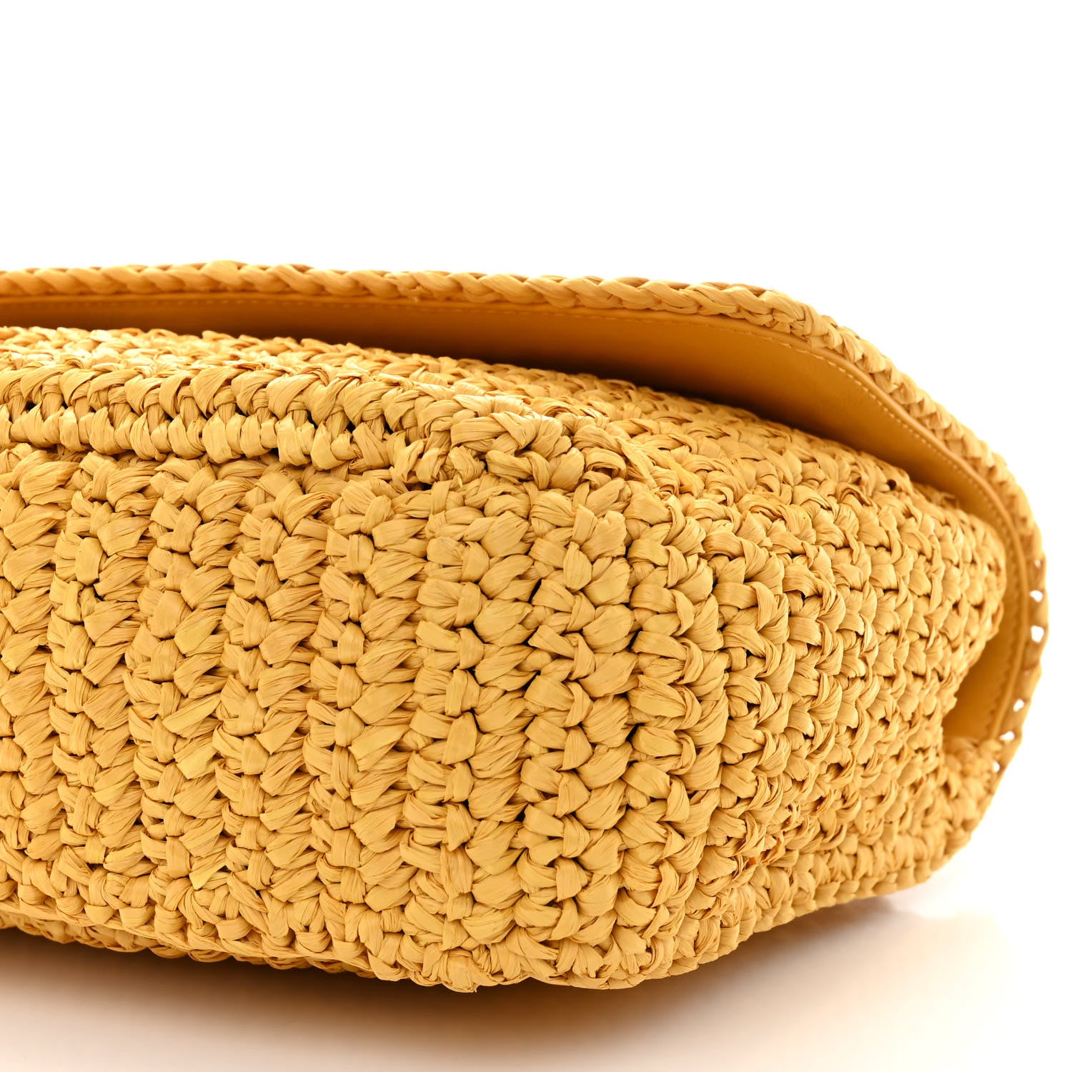 Saint Laurent Raffia Calfskin Monogram Medium Niki Chain Satchel Wheat 10 of 12