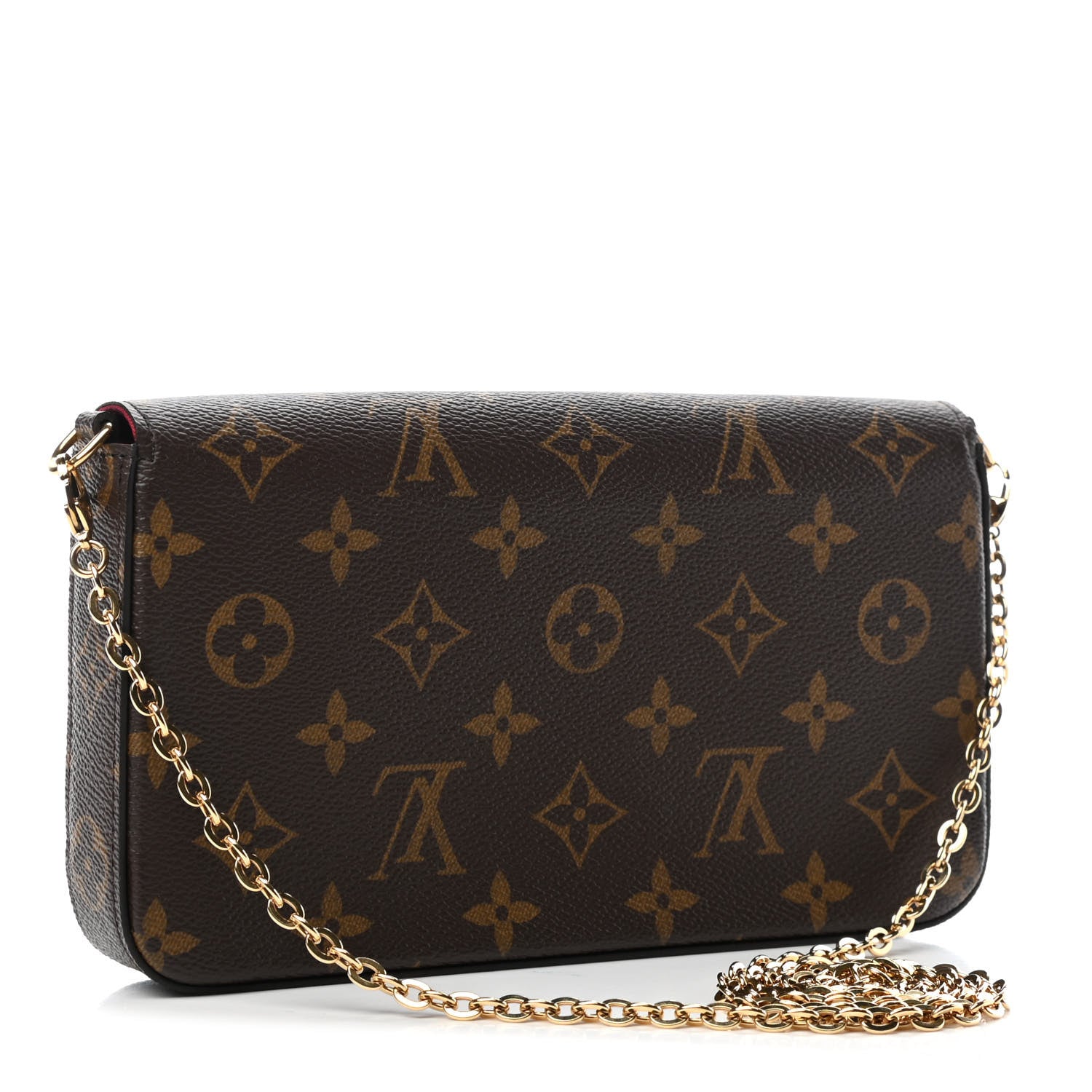 Louis Vuitton Monogram Pochette Felicie Chain Wallet Fuchsia 2 of 4