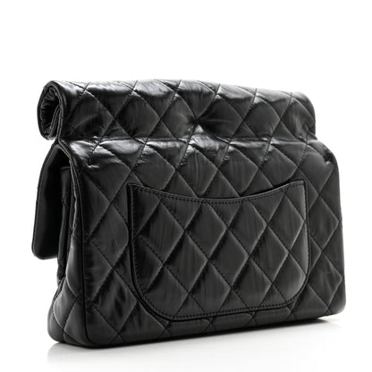 Chanel Crumpled Calfskin Quilted Clutch Black 3 of 10