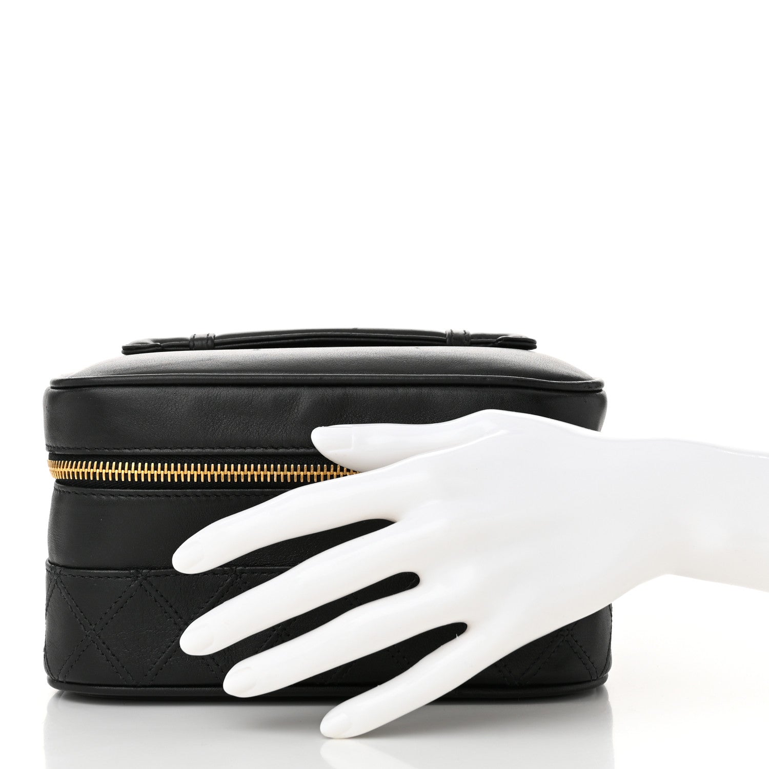 Chanel Lambskin Vanity Cosmetic Case Black 2 of 11