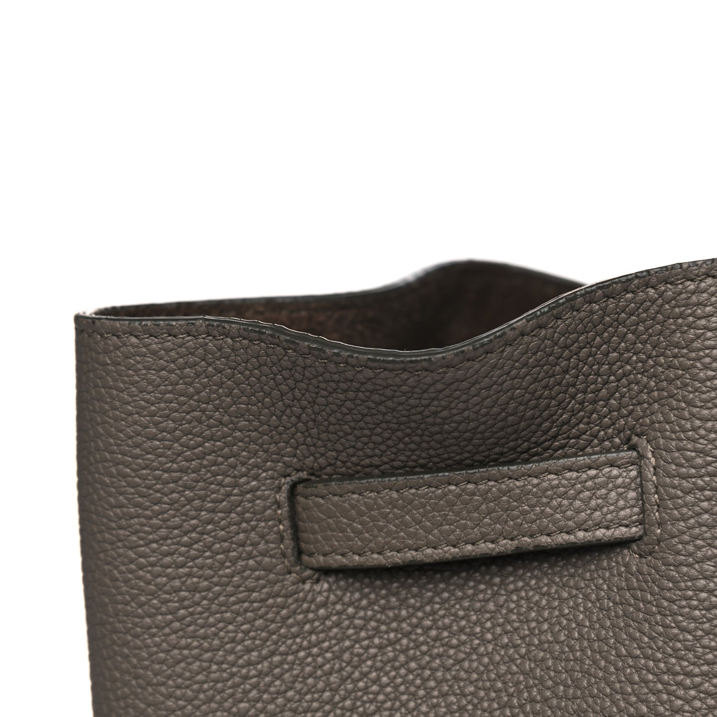 Soft Grained Calfskin Small Belt Cabas Phantom Taupe
