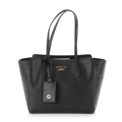 Gucci Pebbled Calfskin Small Swing Tote Black 1 of 6