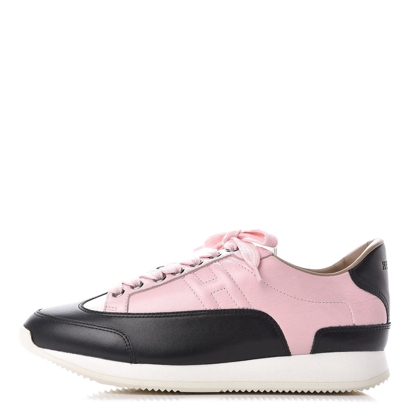 Calfskin Goal Sneakers 37.5 Rose Aube Black White