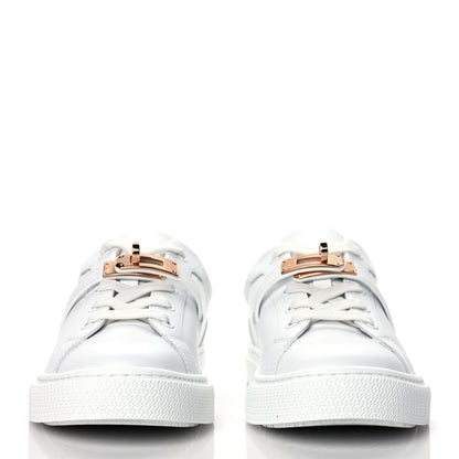 Hermes Calfskin Day Sneakers 37.5 White 2 of 9