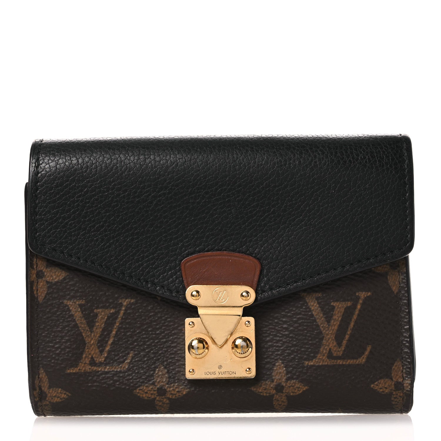 Louis Vuitton Monogram Pallas Compact Wallet NM Black 1 of 7