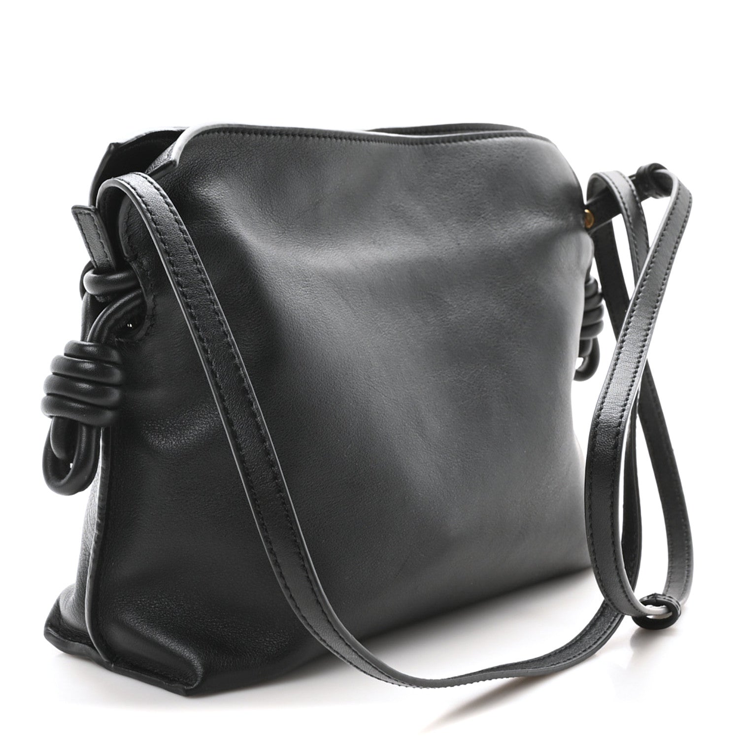 Loewe Calfskin Mini Flamenco Knot Clutch Black 3 of 10