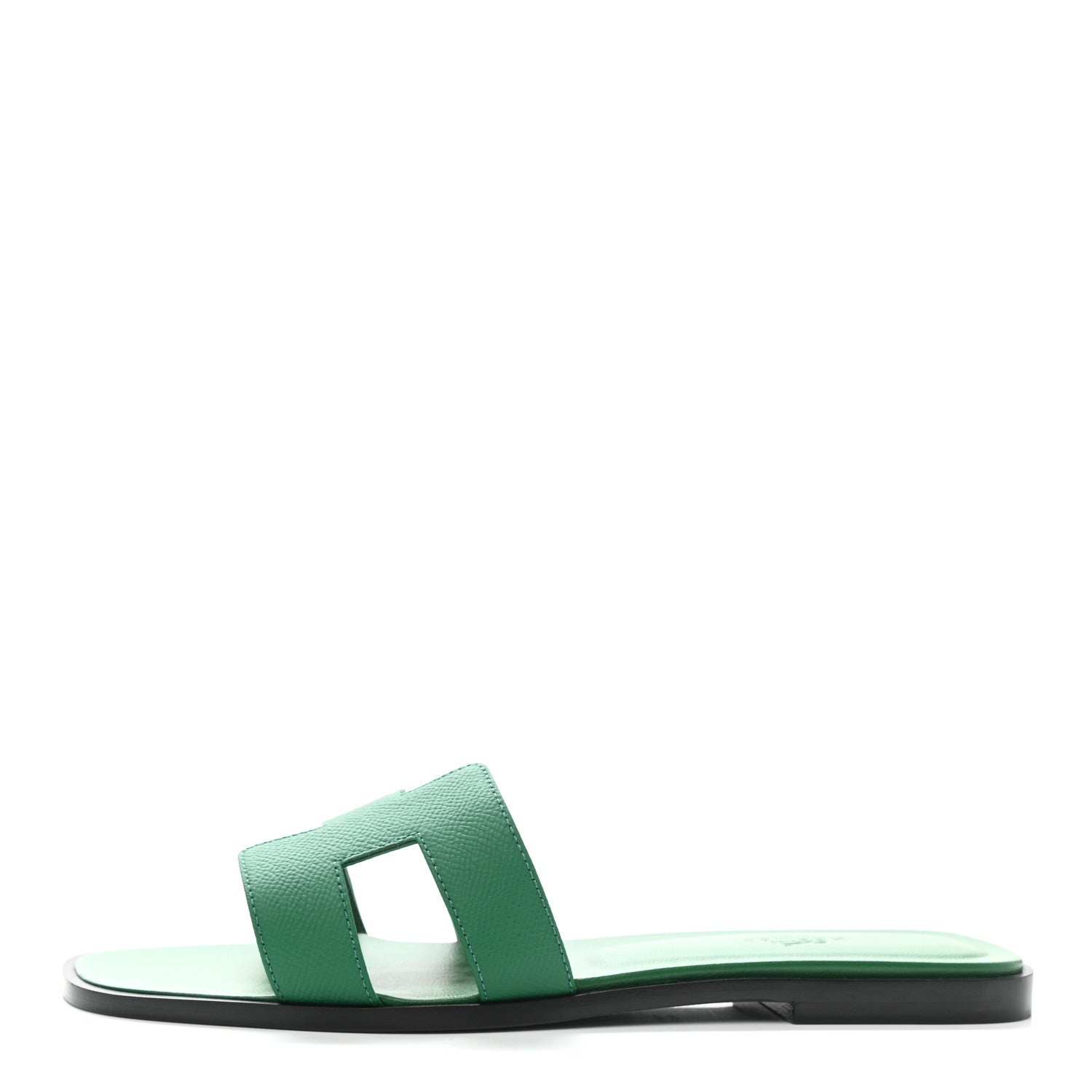 Hermes Epsom Oran Sandals 40 Malachite 1 of 8