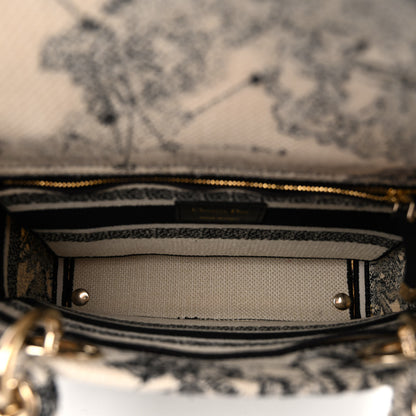 Christian Dior Canvas Embroidered Zodiac Toile De Jouy Medium Lady D-Lite Latte 5 of 9