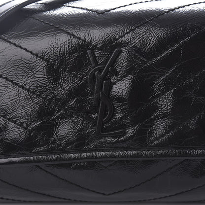Saint Laurent Crinkled Calfskin Matelasse Monogram Niki Body Bag Black 10 of 10