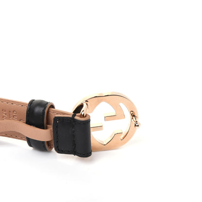 Gucci Moon Calfskin Interlocking G 25mm Belt 85 34 Black 7 of 8