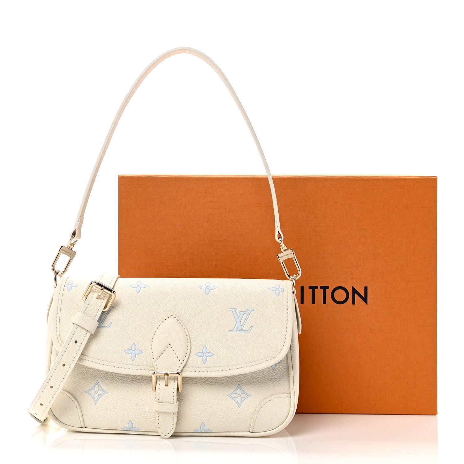 Louis Vuitton Empreinte Monogram Sweet Escape Diane Milky White Blue 10 of 10