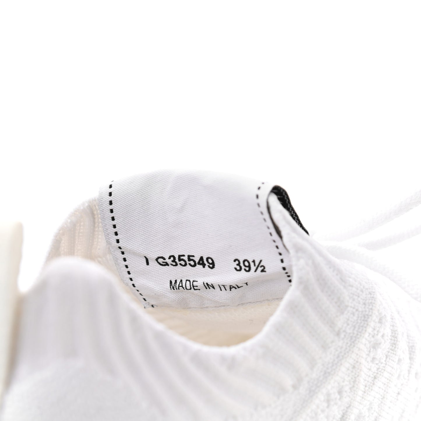 Fabric Logo Sneakers 39.5 White