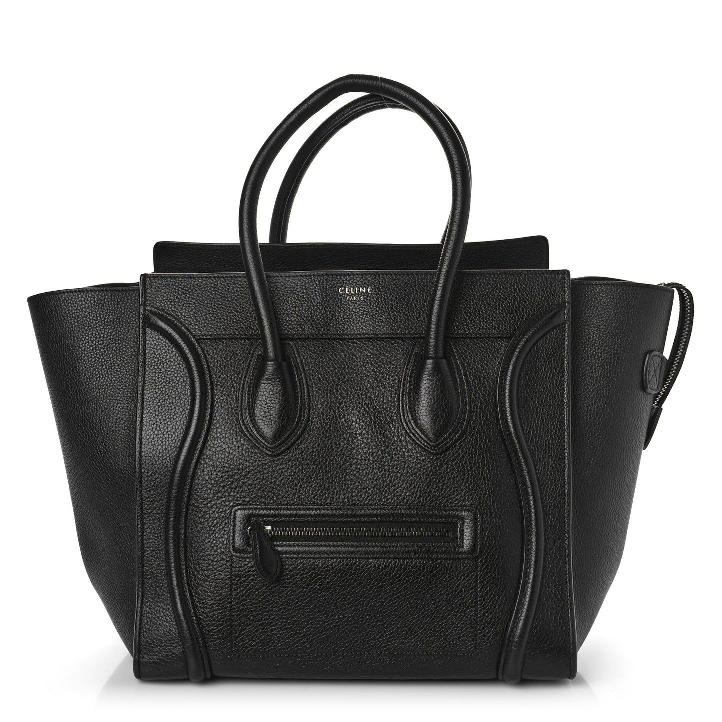 Drummed Calfskin Mini Luggage Black
