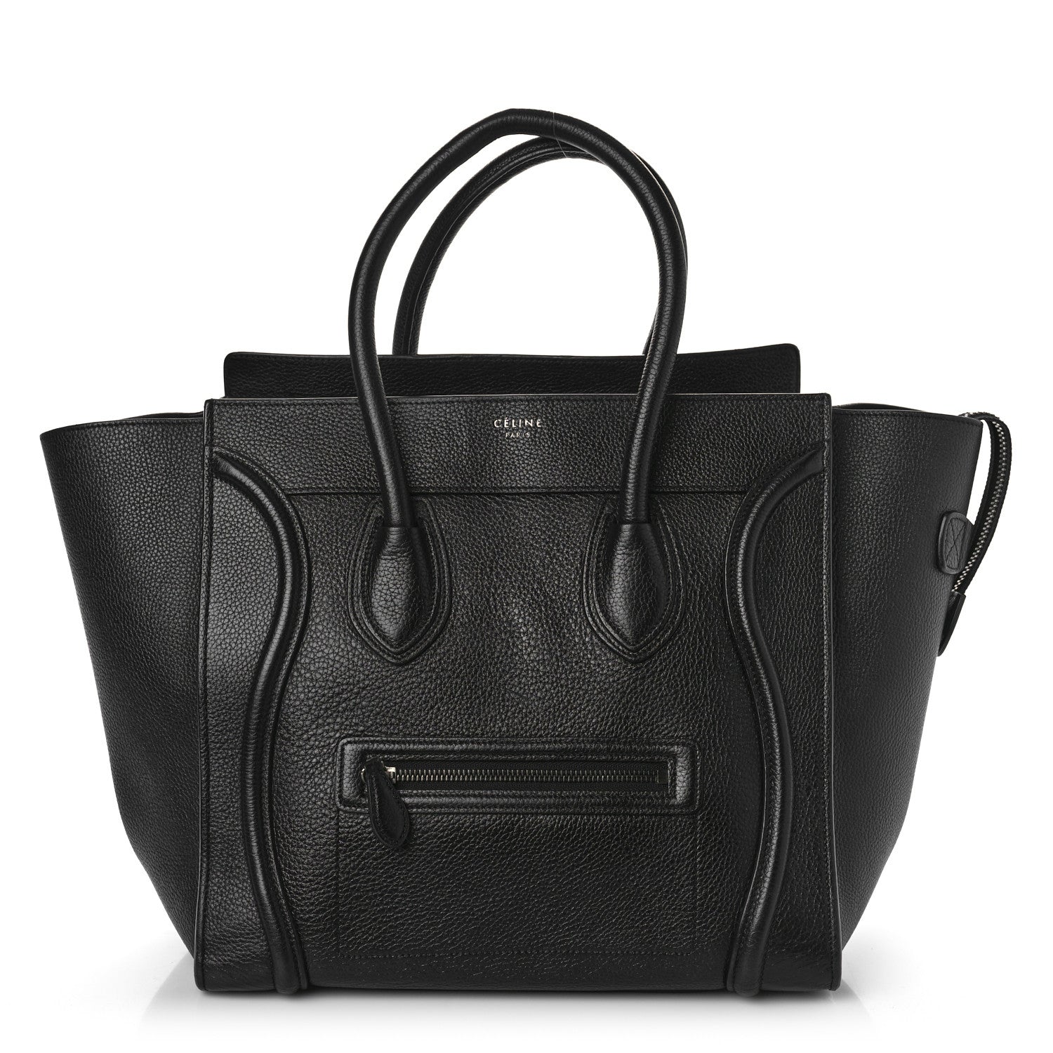 Celine Drummed Calfskin Mini Luggage Black 1 of 14