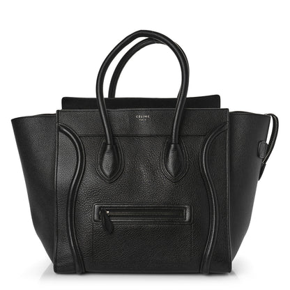 Celine Drummed Calfskin Mini Luggage Black 1 of 14