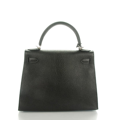 Hermes Chevre de Coromandel Kelly Sellier 28 Black 4 of 24