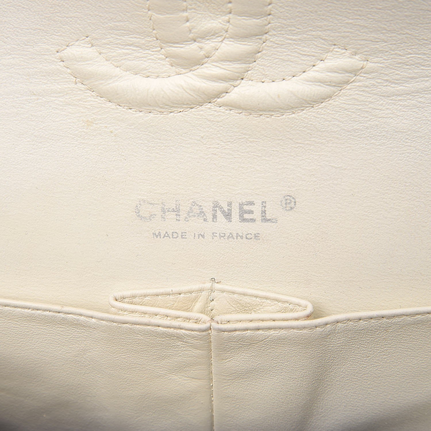 Chanel Caviar Quilted Medium Double Flap White 7 of 13