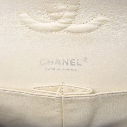 Chanel Caviar Quilted Medium Double Flap White 7 of 13
