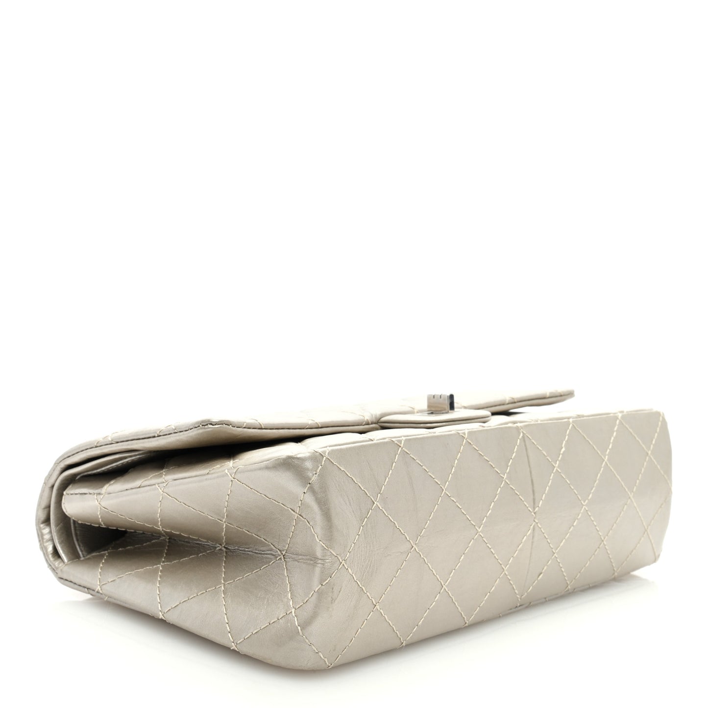 Metallic Aged Calfskin Quilted 2.55 Reissue 226 Flap Pale Gold