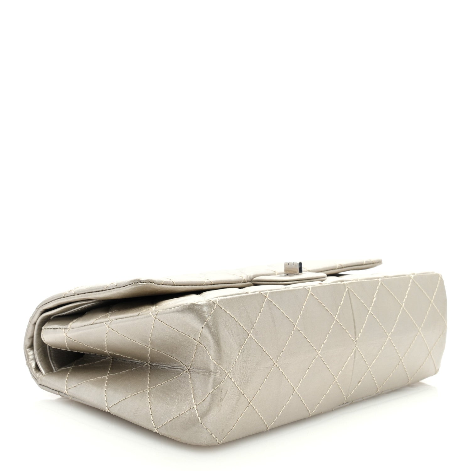 Chanel Metallic Aged Calfskin Quilted 2.55 Reissue 226 Flap Pale Gold 4 of 9