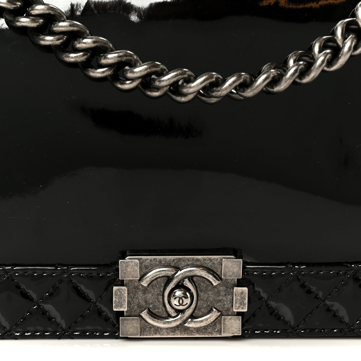 Patent New Medium Boy Reverso Flap Black