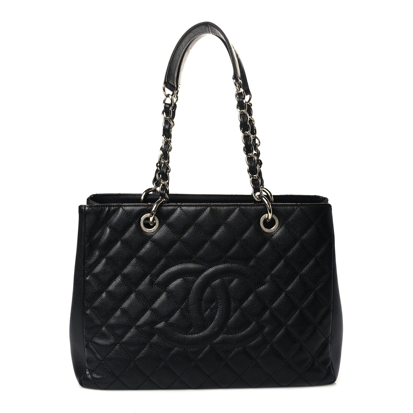 Caviar Quilted Grand Shopping Tote GST Black
