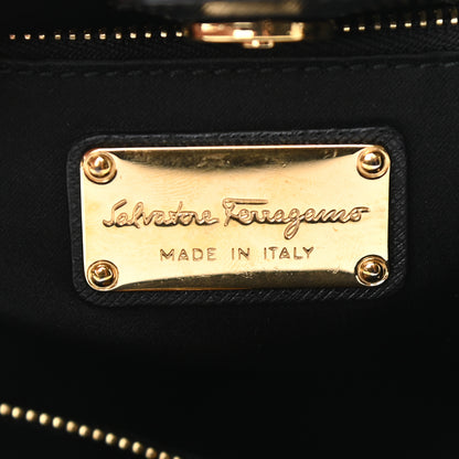 Salvatore Ferragamo Calfskin Vany Bag Black 6 of 10