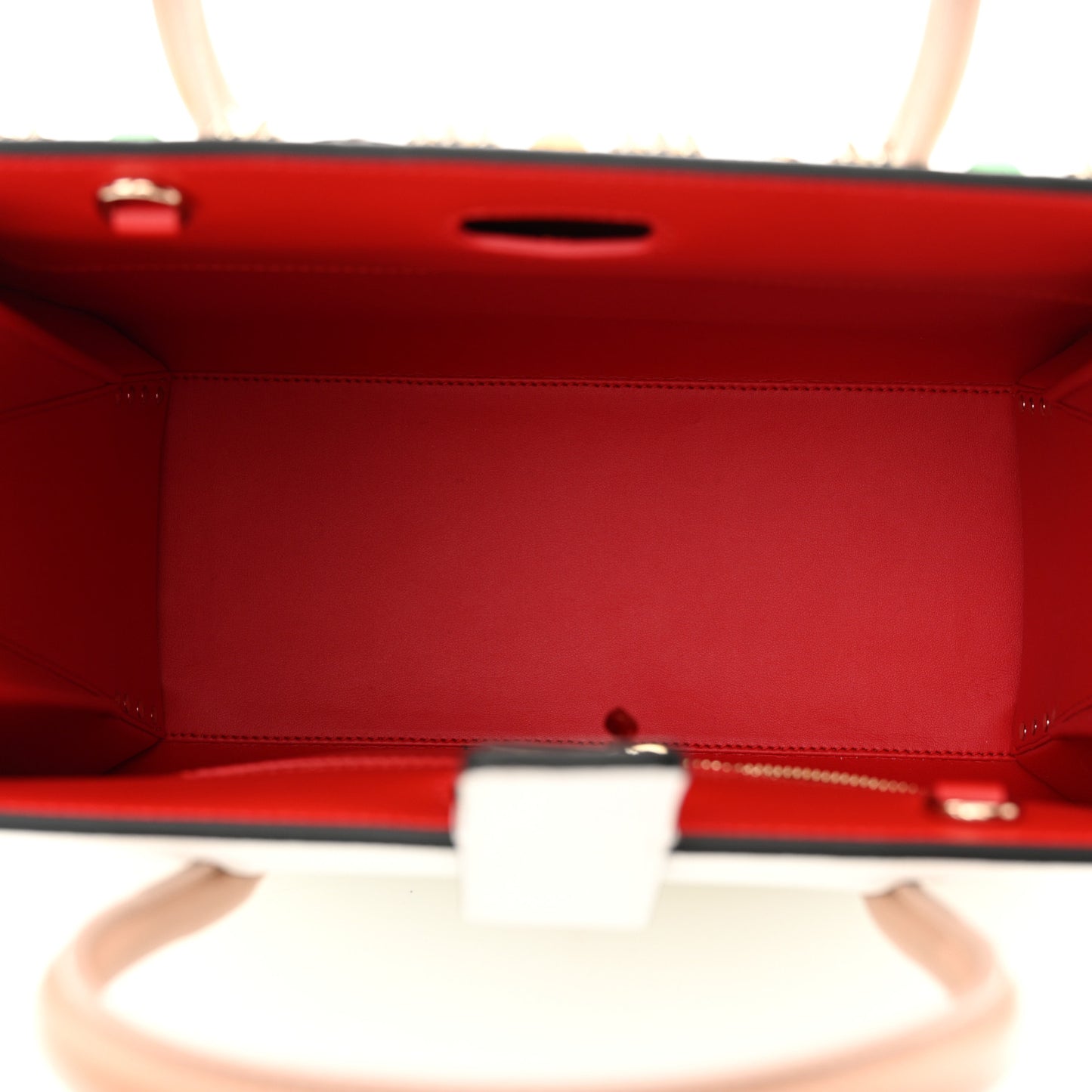 Calfskin Spikes Loubinthesky Medium Paloma White Multicolor