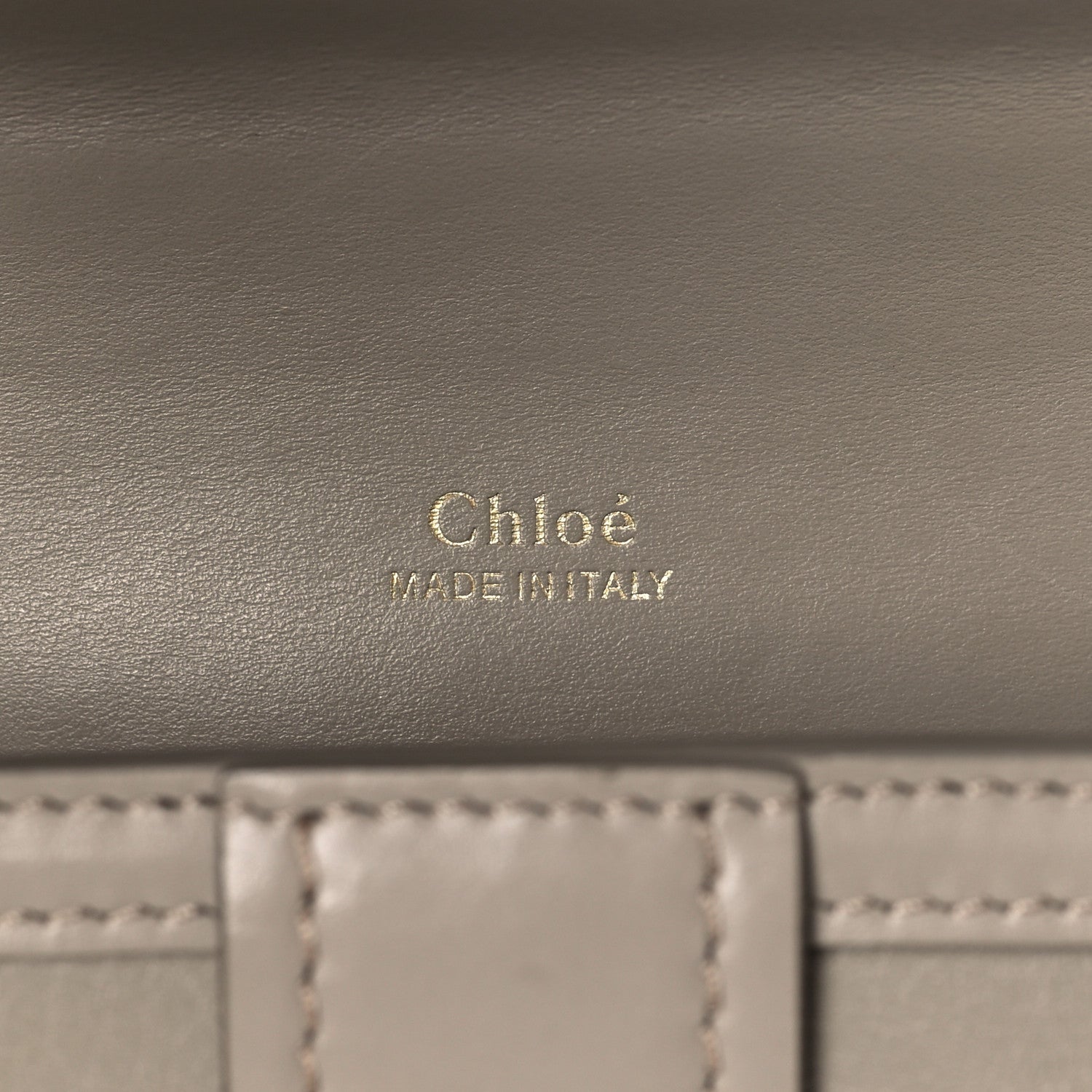 Chloe Shiny Goatskin Calfskin Mini Aby Chain Shoulder Bag Motty Grey 6 of 9