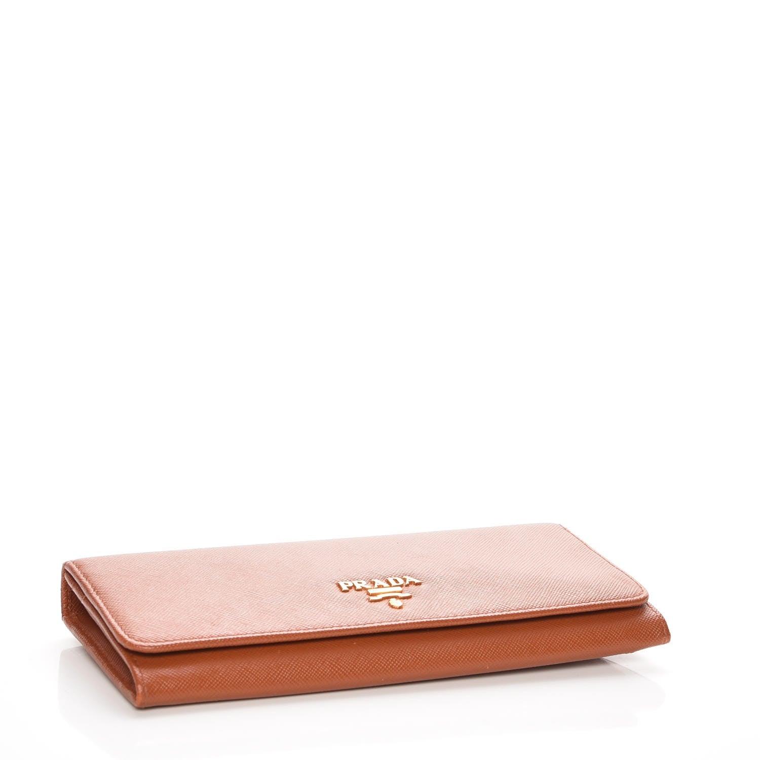 Prada Saffiano Metal Continental Flap Wallet Rame 4 of 7