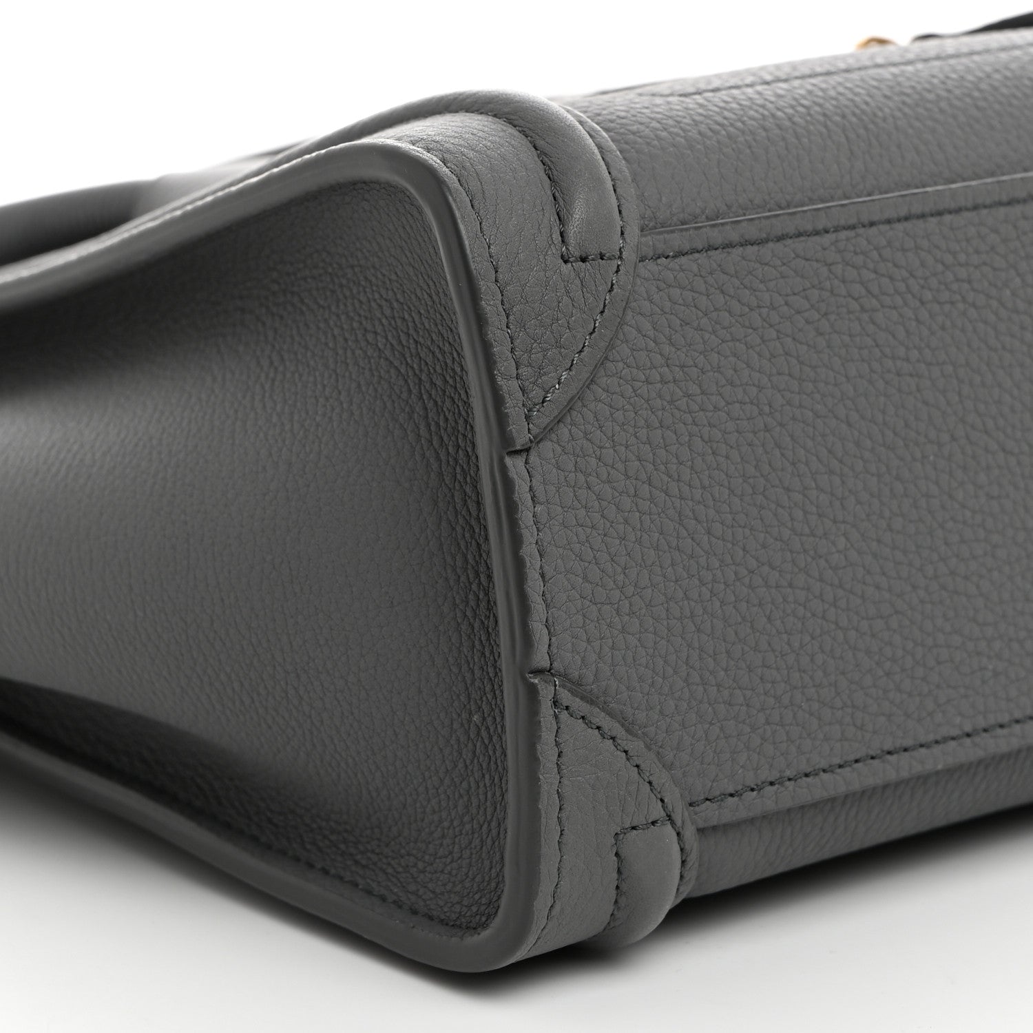 Celine Drummed Calfskin Nano Luggage Kohl 10 of 11